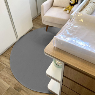 Tapete Boho Redondo Ø140cm Chumbo - Antiderrapante em Oferta na Shopee