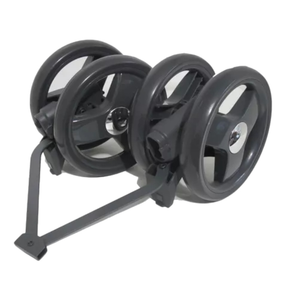 CONJUNTO DE RODA CINZA TRASEIRA PARA CARRINHO LITEWAY DA CHICCO