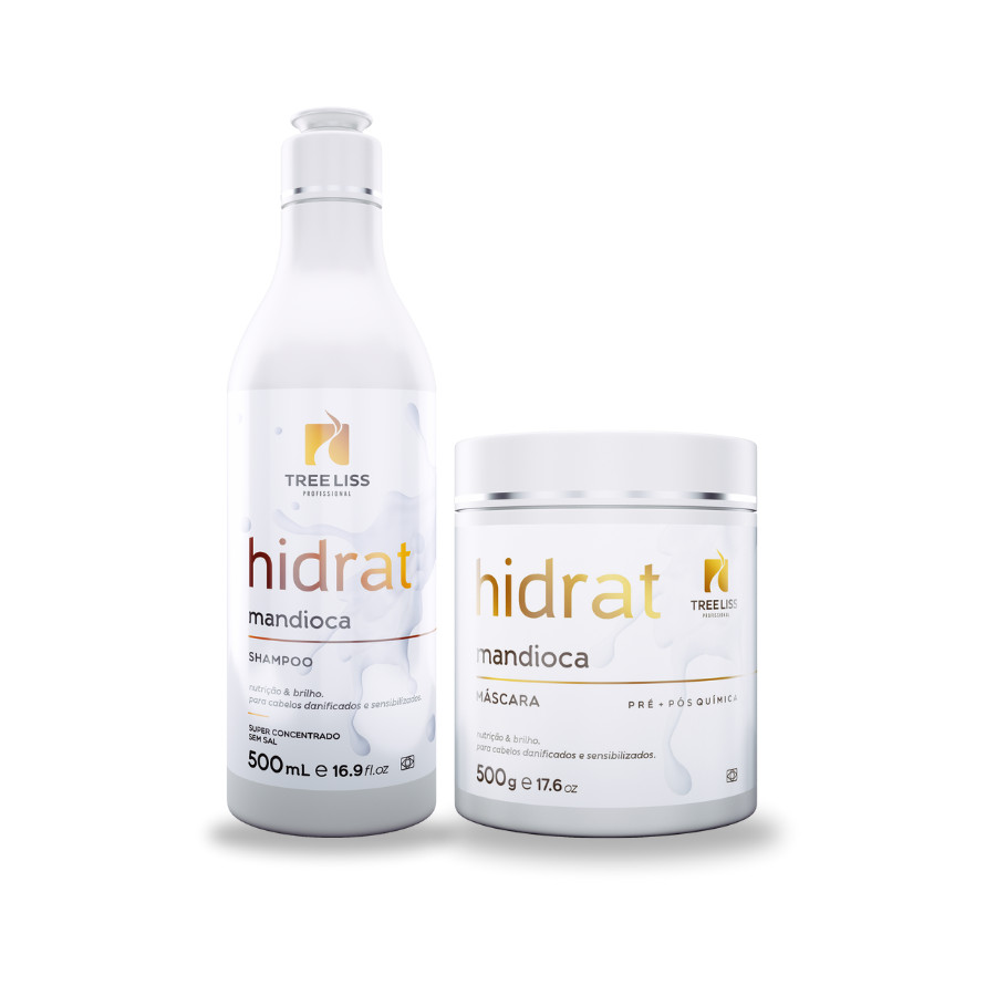 Kit Manutenção Shampoo e máscara Mandioca Treeliss Hair Care