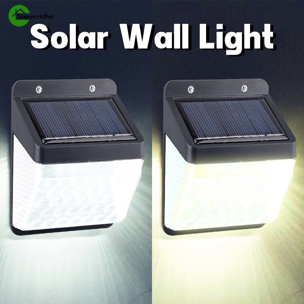 Luz Solar De Controle Inteligente De Noturna-IP65 Luzes Solares LED À Prova D'água-Lâmpada Parede De Carregamento-Para Exterior , Jardim , Rua , Varanda-Branca Super Brilhante Quente