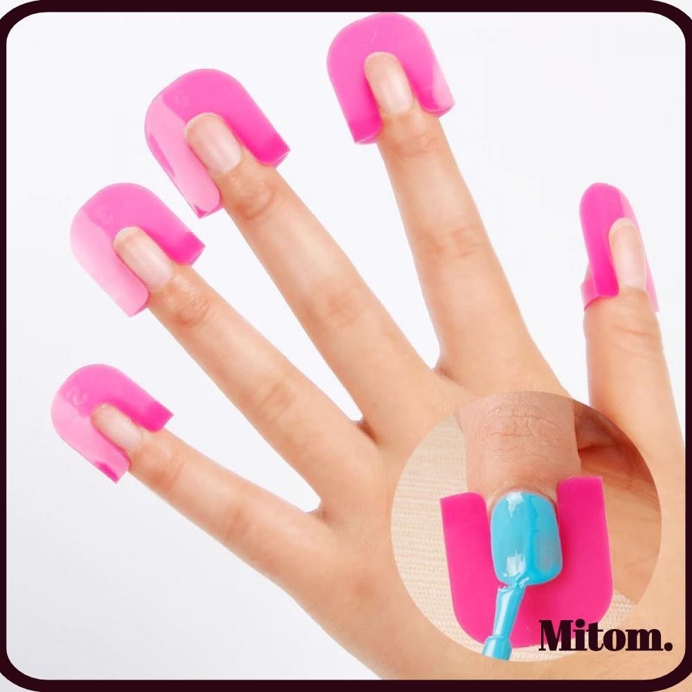 MITOM 26pcs Molde De Esmalte De Unhas Manicure Protetor De Dedos