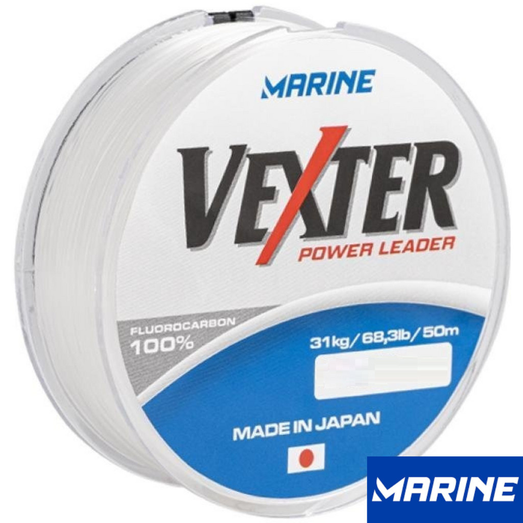 Linha Vexter Power leader Fluorcarbono p/ pesca 50m 0,43mm