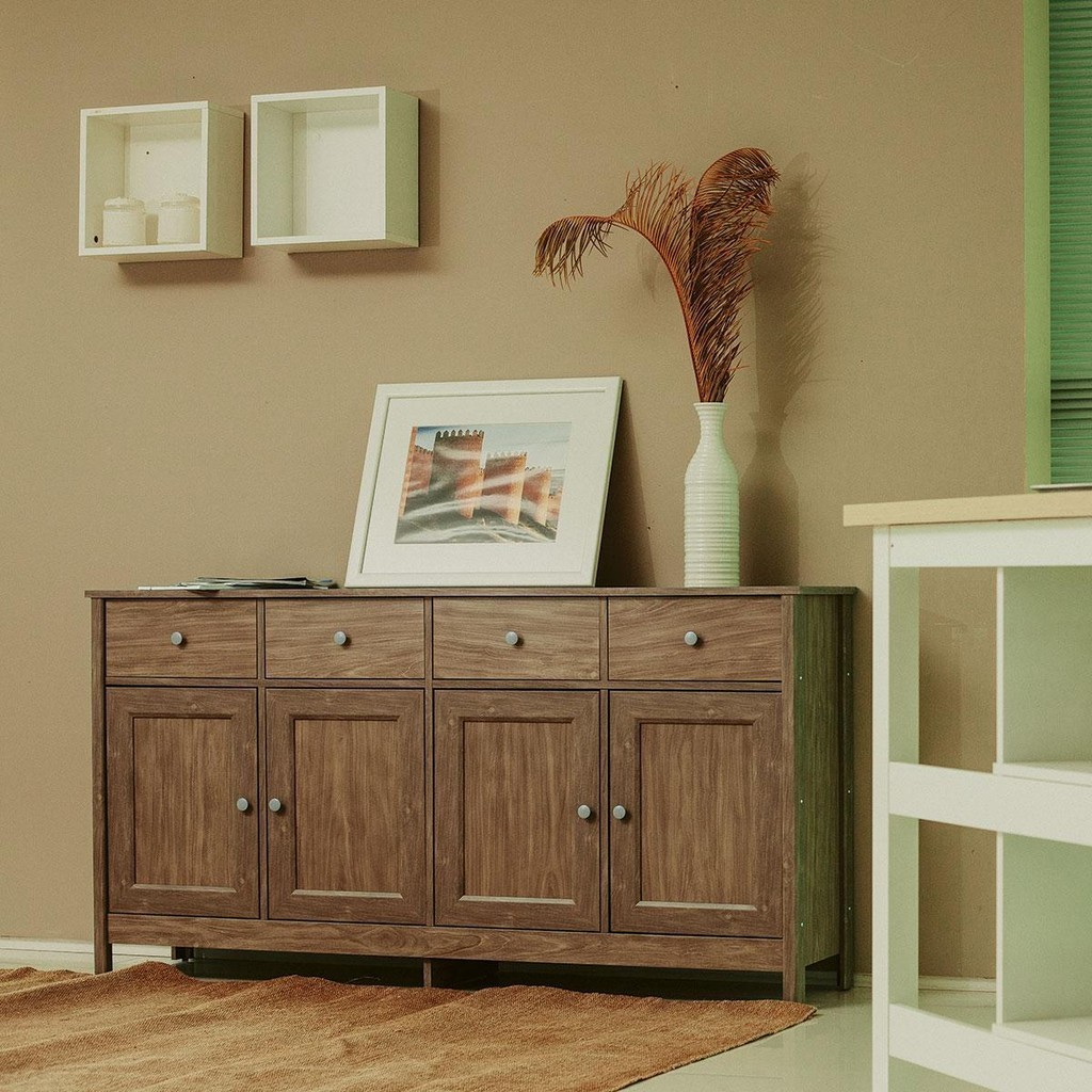 Aparador Buffet Ditália 4 Portas 4 gavetas R-626 Diamond em Oferta na Shopee