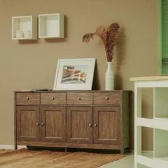 Aparador Buffet Ditália 4 Portas 4 gavetas R-626 Diamond