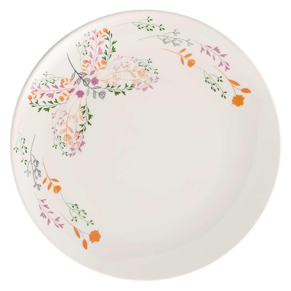 Jogo De 6 Pratos Rasos 26 Cm Oxford Unni Jardim Secreto - Home & Living