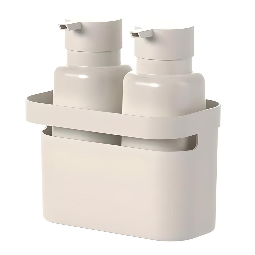 Conjunto Dispenser e Organizador Flow Bege - Ou - Home & Living