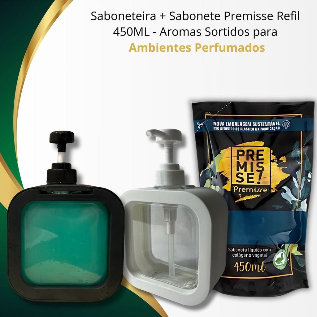Saboneteira Quadrada Porta Sabonete Líquido 500ml Multiuso em Oferta na Shopee