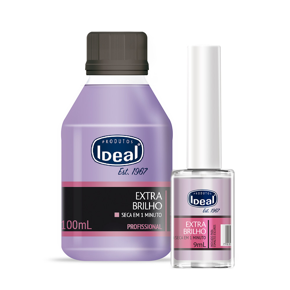 KIT EXTRA BRILHO ROXINHO IDEAL 9ML + REFIL 100ML em Oferta na Shopee