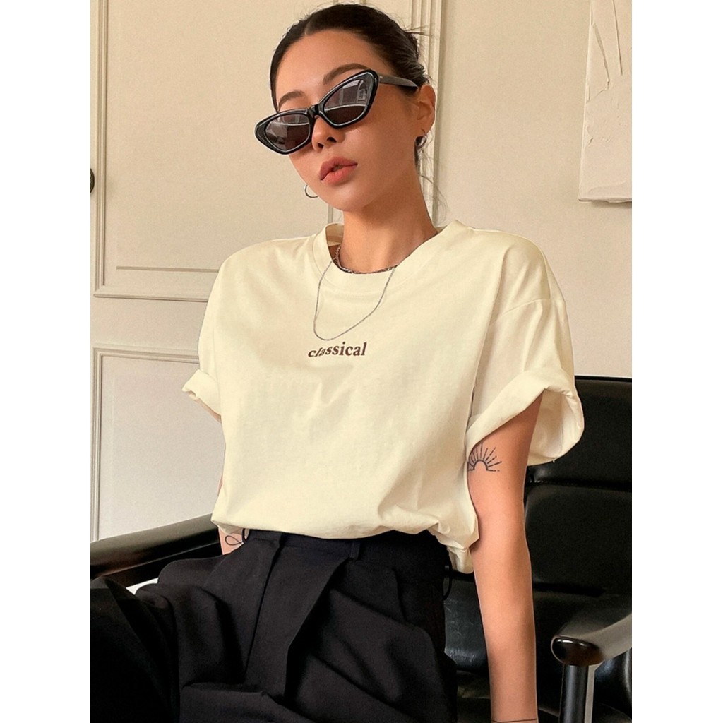 T Shirt  Personalizado Estilo Rua Reforço ClassicalT Shirt  Life Style Camiseta Bordado Oversize
