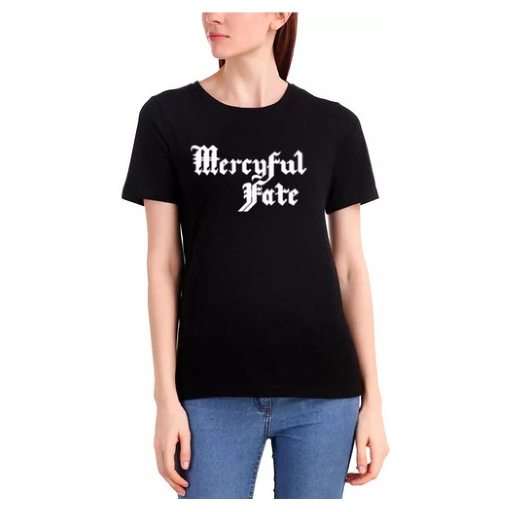 Camiseta Babylook Mercyful Fate Heavy Metal Black Logo