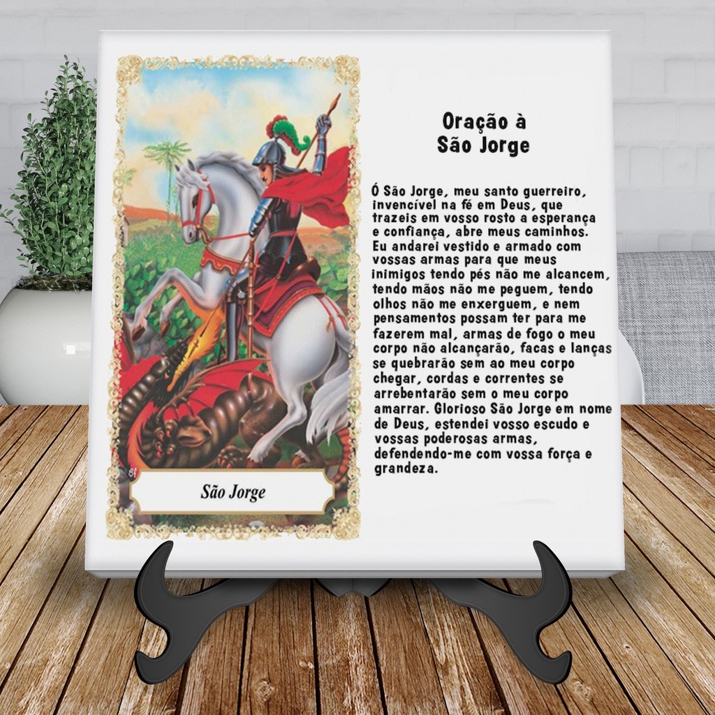 Azulejo Decorativo Santos Oração São Jorge Personalizado