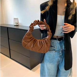 Saco de Nuvem Pregueado Moda Sólida Cor Simples Grande Capacidade Bolsa de Mão  alex em Oferta na Shopee
