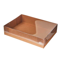 Caixa Transparente de Acetato Kraft - Ref.62 - 25x15x5cm - 20 unidades - CAC - Rizzo