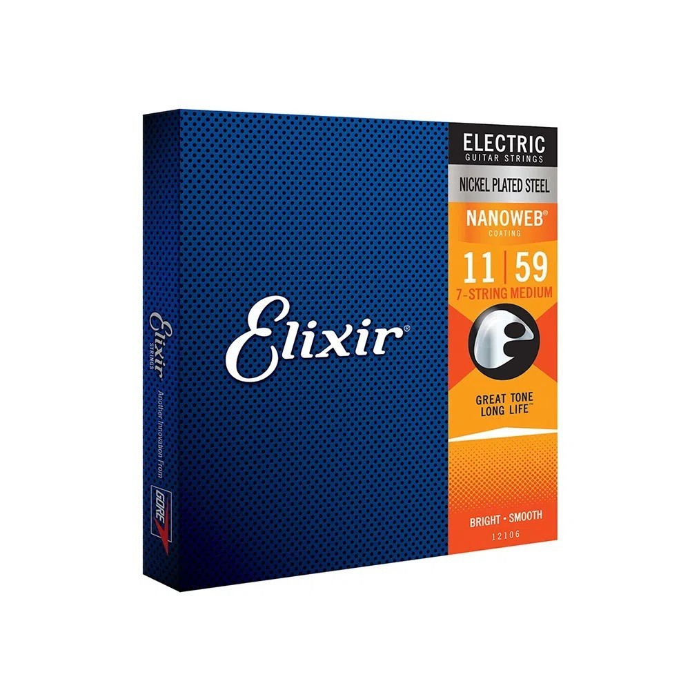 CORDAS GUITARRA 7 CORDAS 011 MEDIUM C/ REVEST NANOWEB ELIXIR