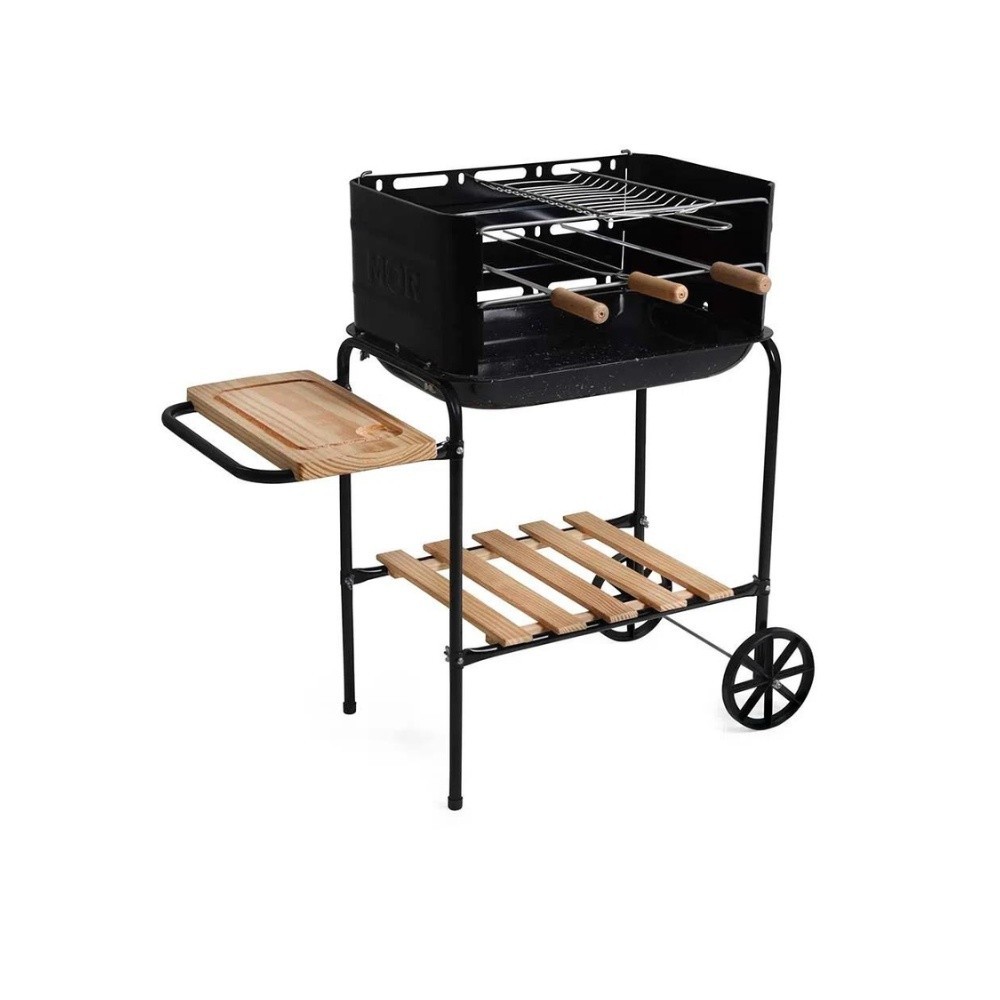 Churrasqueira Carvão Califórnia Bacia Esmaltada Com Acessorios 3011 MOR