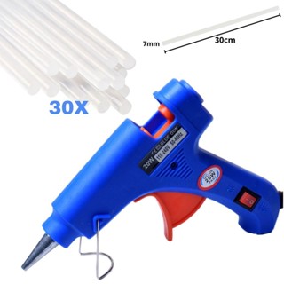 Pistola de Cola Quente Profissional Bico Fino Não Pinga 20W + 30 Bastões 7mm Botão LIGA/DESL Bivolt em Oferta na Shopee