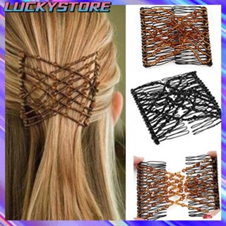 LUCKYSTOREGOODS Pentes De Cabelo Bun Hair Combs Moda Mágica Clip Duplo Penteador De Contas DIY