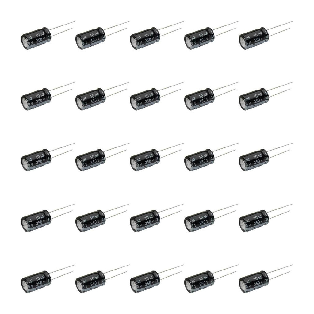 25x Capacitor Eletrolítico 10uf x 350v 105º Kit c/25 Peças