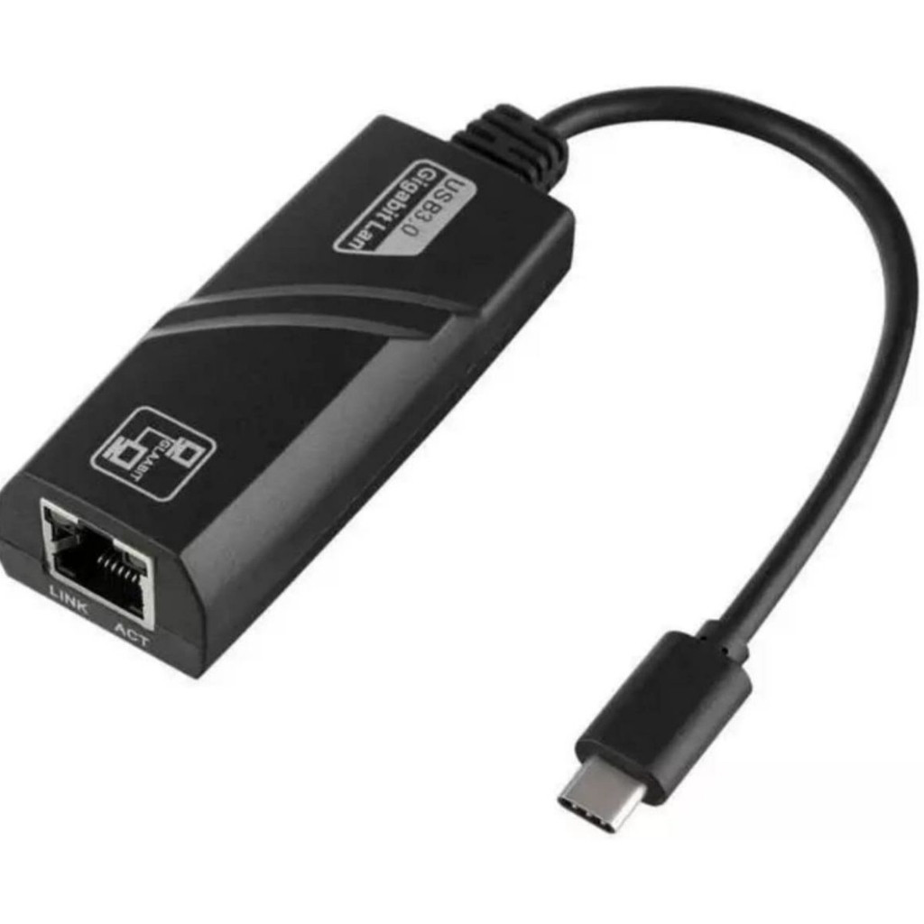 Cabo Adaptador Type-C Para RJ45 Lan Gigabit 10/100/1000Mbps. DESKCTOP PC e NOTEBOOK SusStore