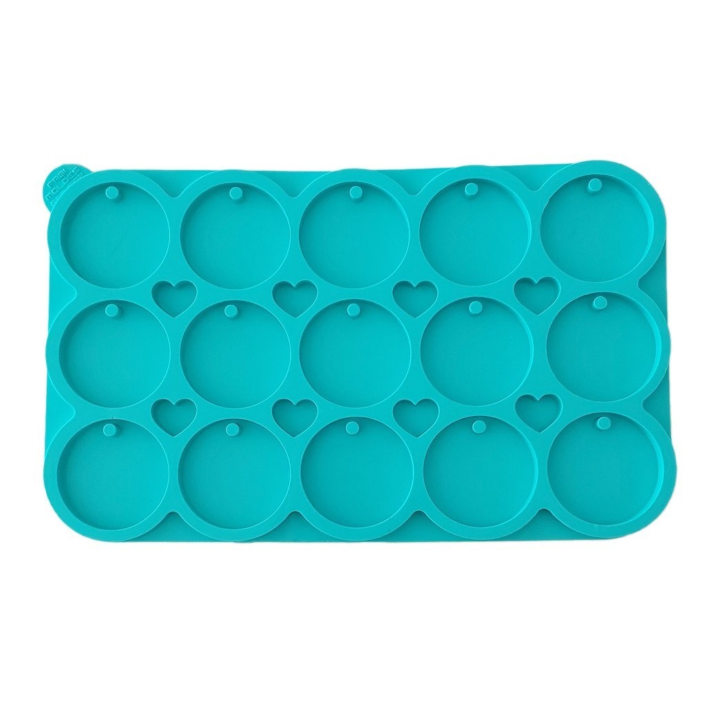 Molde Silicone Resina Redondo (4cm) 15 pingente Círculo com pino R-602 em Oferta na Shopee