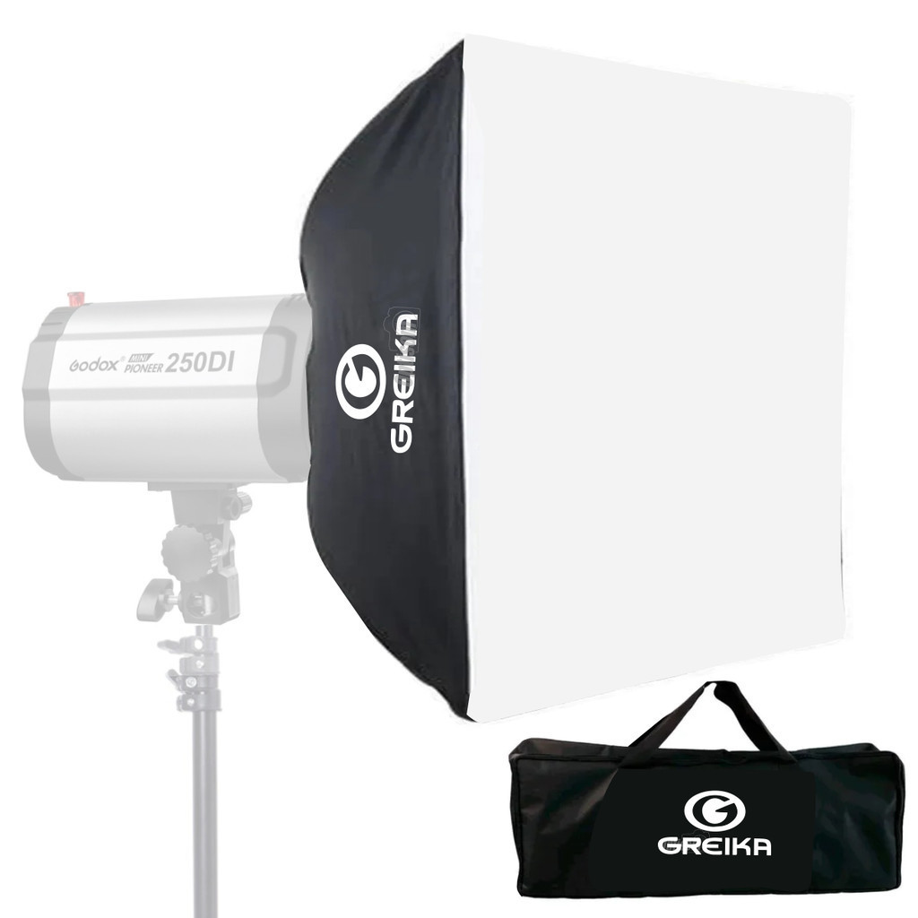Softbox Para Flash Greika K150a E Godox 250di 45x45 Cm