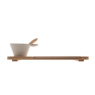 5 Peças para Petiscos Lyor de Bambu com Tábua 26cm