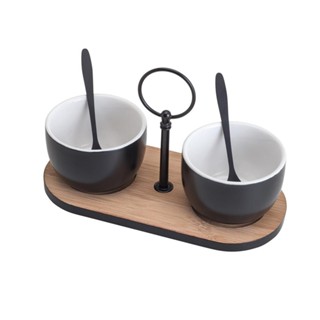 Conjunto Bandeja Lyor de Bambu 20cm x 9,5cm