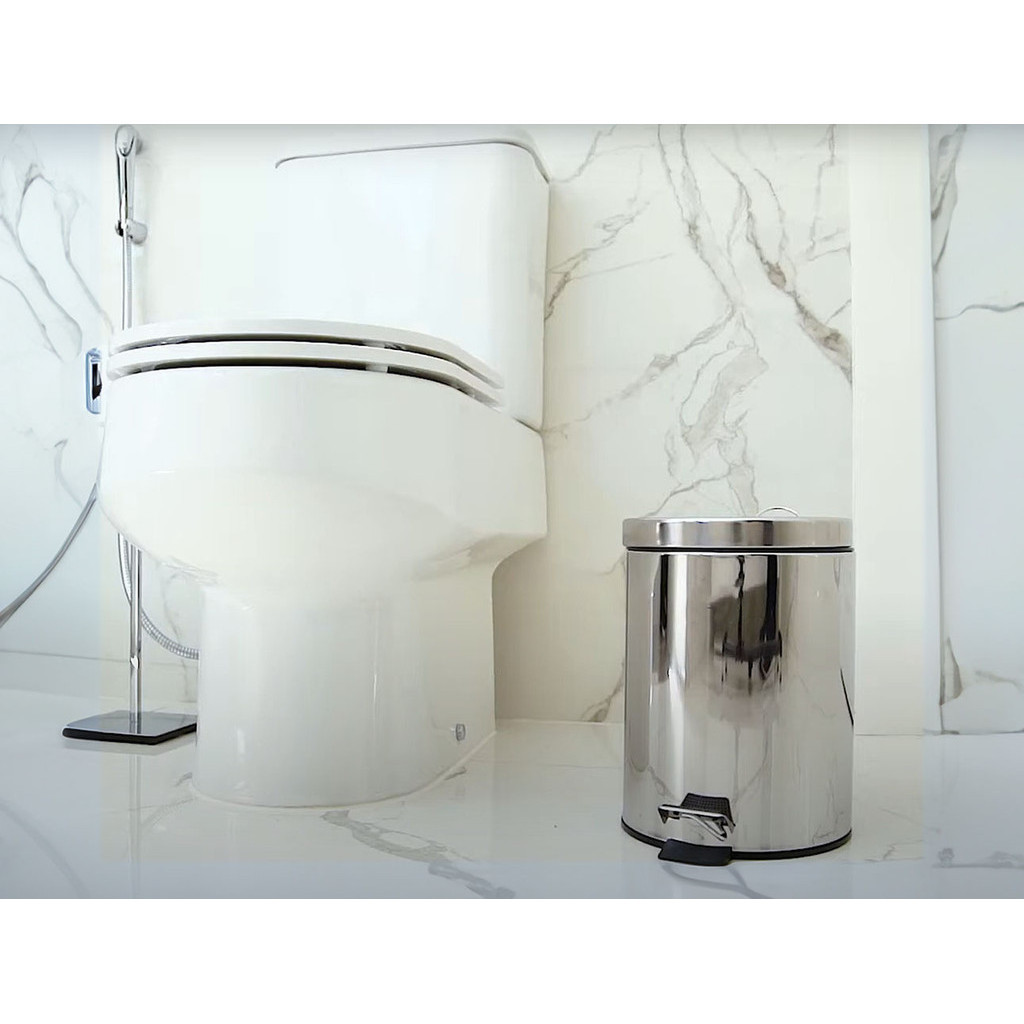 Detalhes do Lixo Lixeira Redonda 3 Litros Aço Inox Balde Cesto Removível Alça Pedal Para Banheiro Escritório Lavabo Cozinha Fraldas Bebe Casa Restaurantes Pet Powermaid