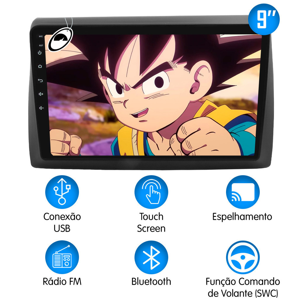 Multimídia 9'' Polegadas Stilo 2003 a 2011 + Câmera de Ré — imagem 2 de 2
