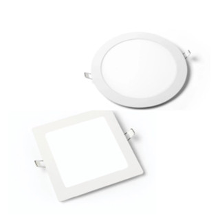 kit 6 Painel Led 12w aluminio plafon Embutir Quadrado ou Redondo bivolt em Oferta na Shopee