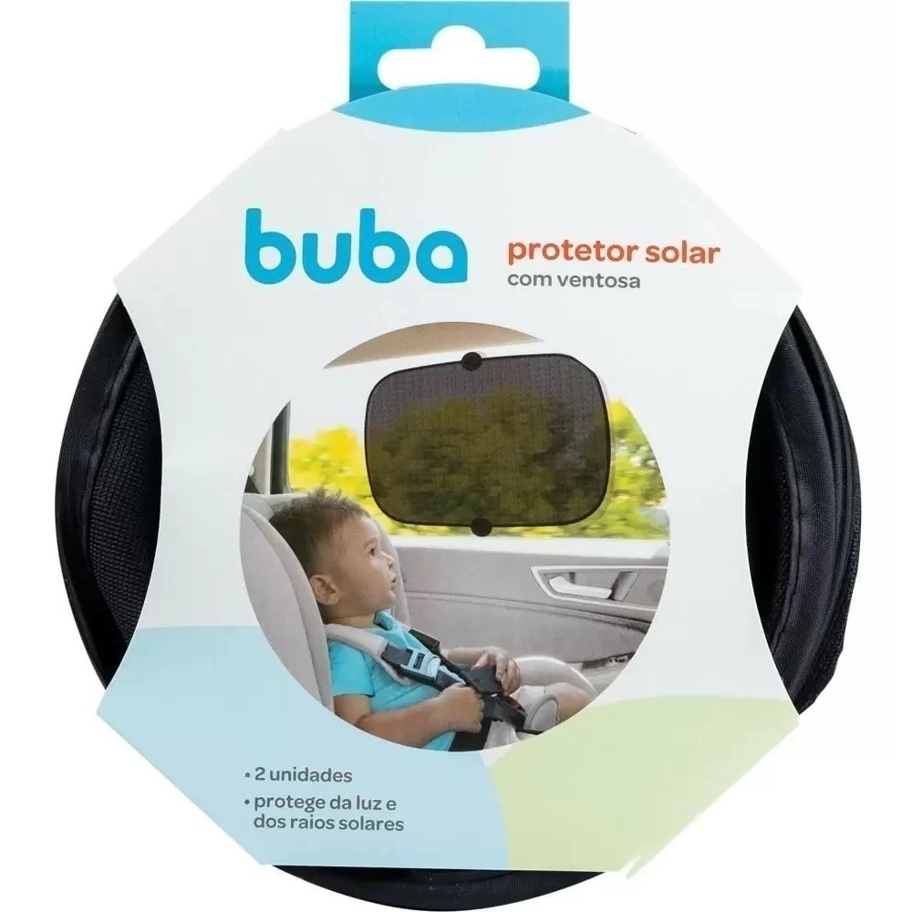 Kit Com 2 Protetor Solar blackout Carro Infantil Para Carro Buba Com Ventosa Protege Sol