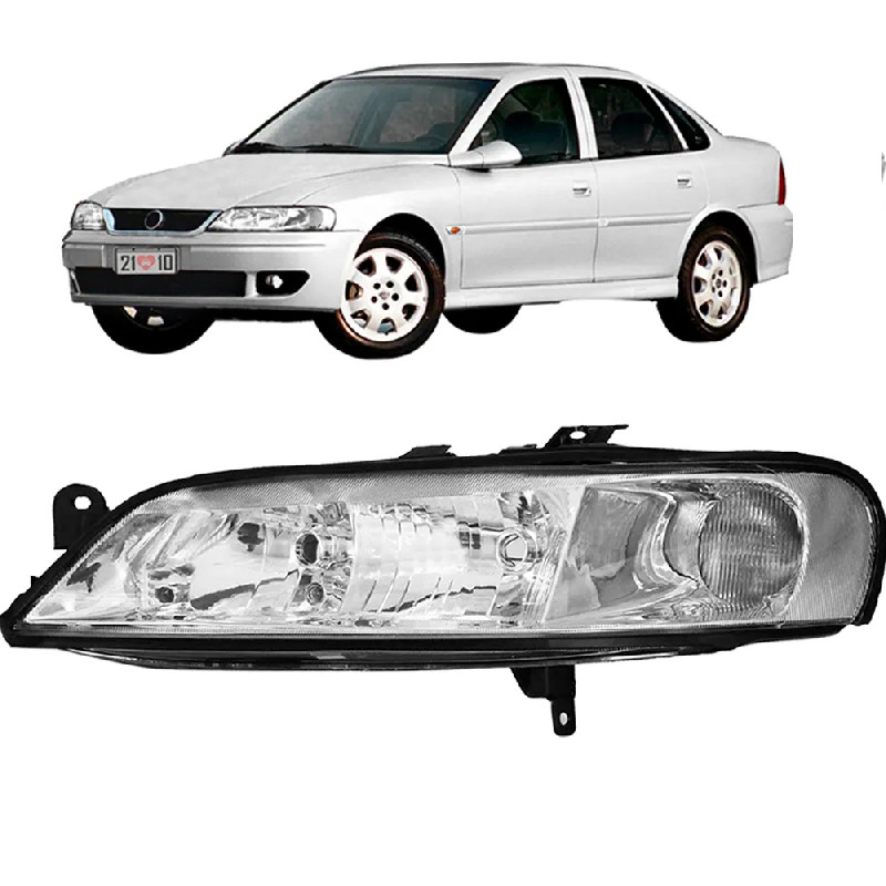 FAROL DIANTEIRO ESQUERDO VECTRA 2000/2001/2002/2003/2004/2005 CROMADO