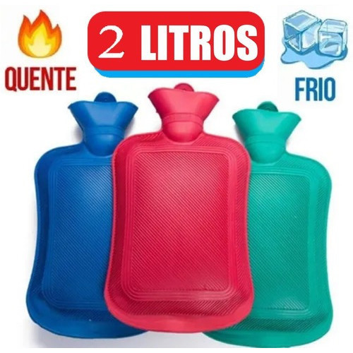 Bolsa Térmica Água Quente Borracha Compressa Gelo 2 Litros Ameniza Dores Musculares Cólica em Oferta na Shopee