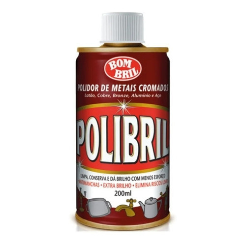 Polidor De Metais Cromados Polibril - 200ml em Oferta na Shopee