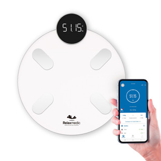 Balança Digital Corporal Bioimpedância Biofit App Bivolt Relaxmedic em Oferta na Shopee