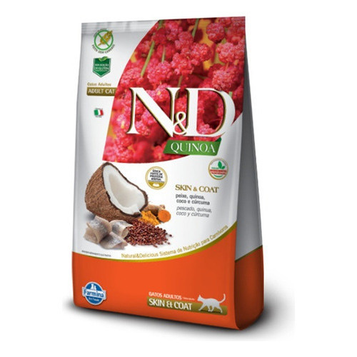Rações Para Gatos N&d Quinoa Peixe Skin E Coat 7,5kg