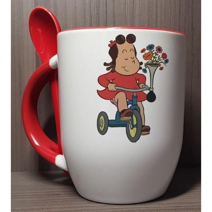 Caneca com NOME Luluzinha Lulú Com Colher  Colorida 340ml