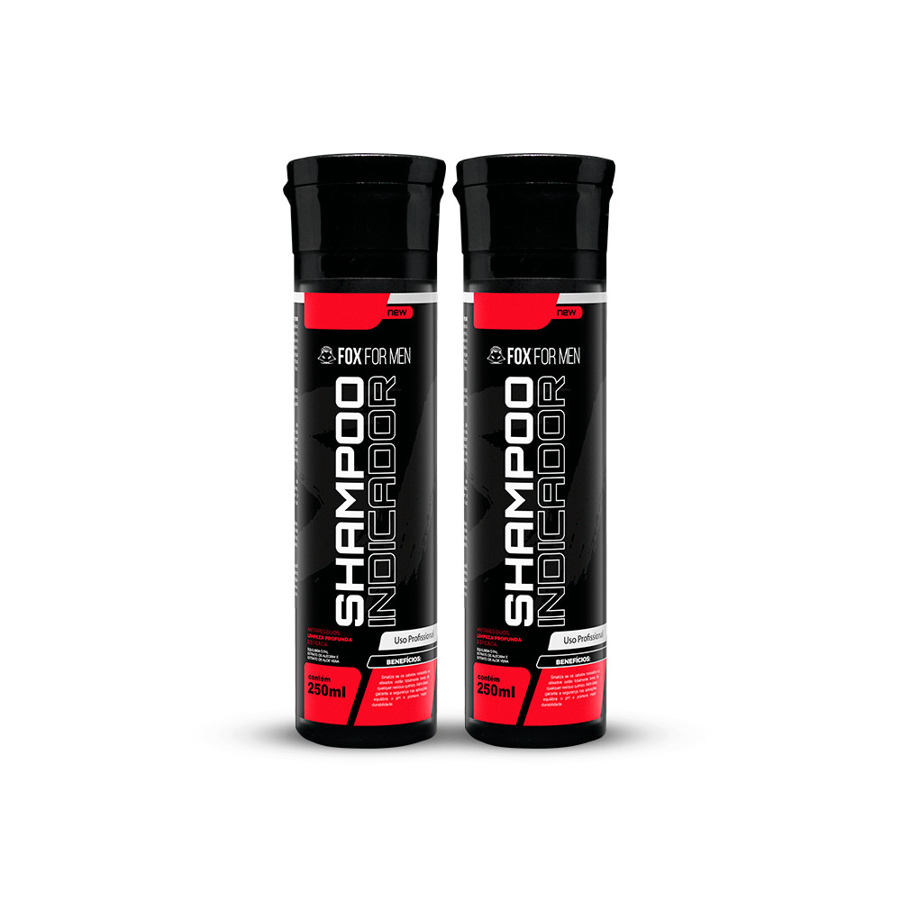 SHAMPOO INDICADOR 250ML - FOX FOR MEN - 2 UNIDADES