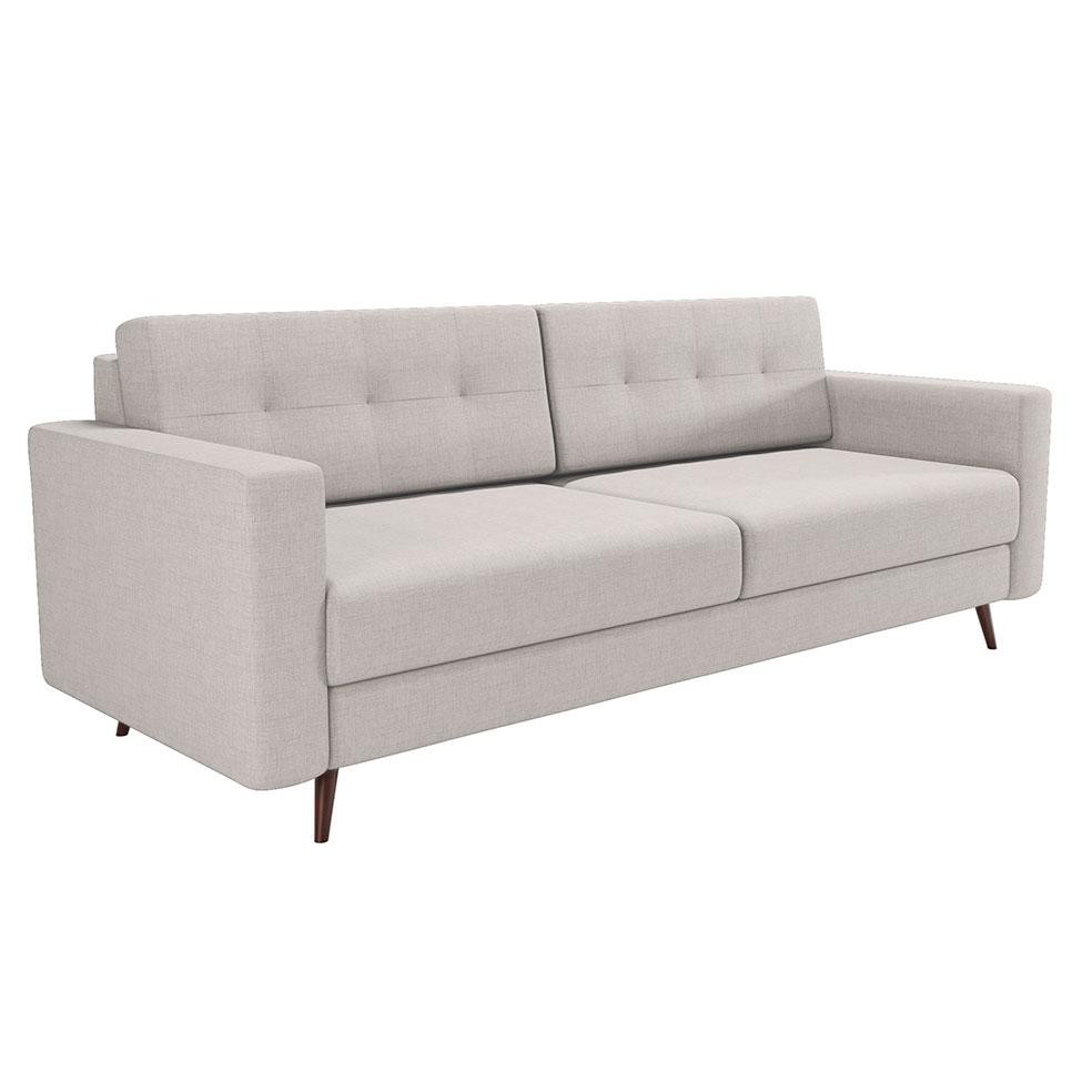 Sofá 3 Lugares Pé Palito Living Linho Cotton Cru em Oferta na Shopee
