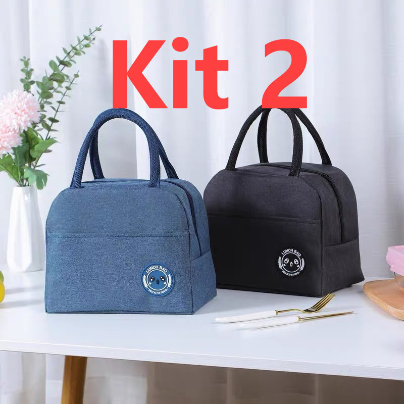 Kit 2 Bolsa Térmica Portátil Marmita Lancheira Com Isolamento Térmico Toranja Store em Oferta na Shopee