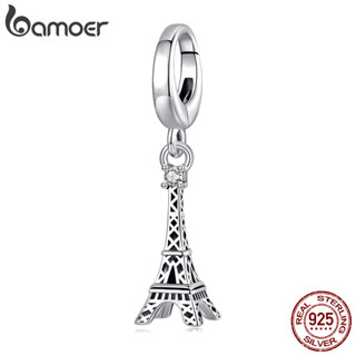 Bamoer 925 Sterling Sliver Charme Torre Eiffel Pingente DIY Para Pulseira Presentes em Oferta na Shopee
