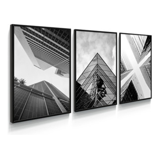 KIT3 Quadro Decorativo Urban Fotografia Prédios Escritório Sala arquitetura em Oferta na Shopee