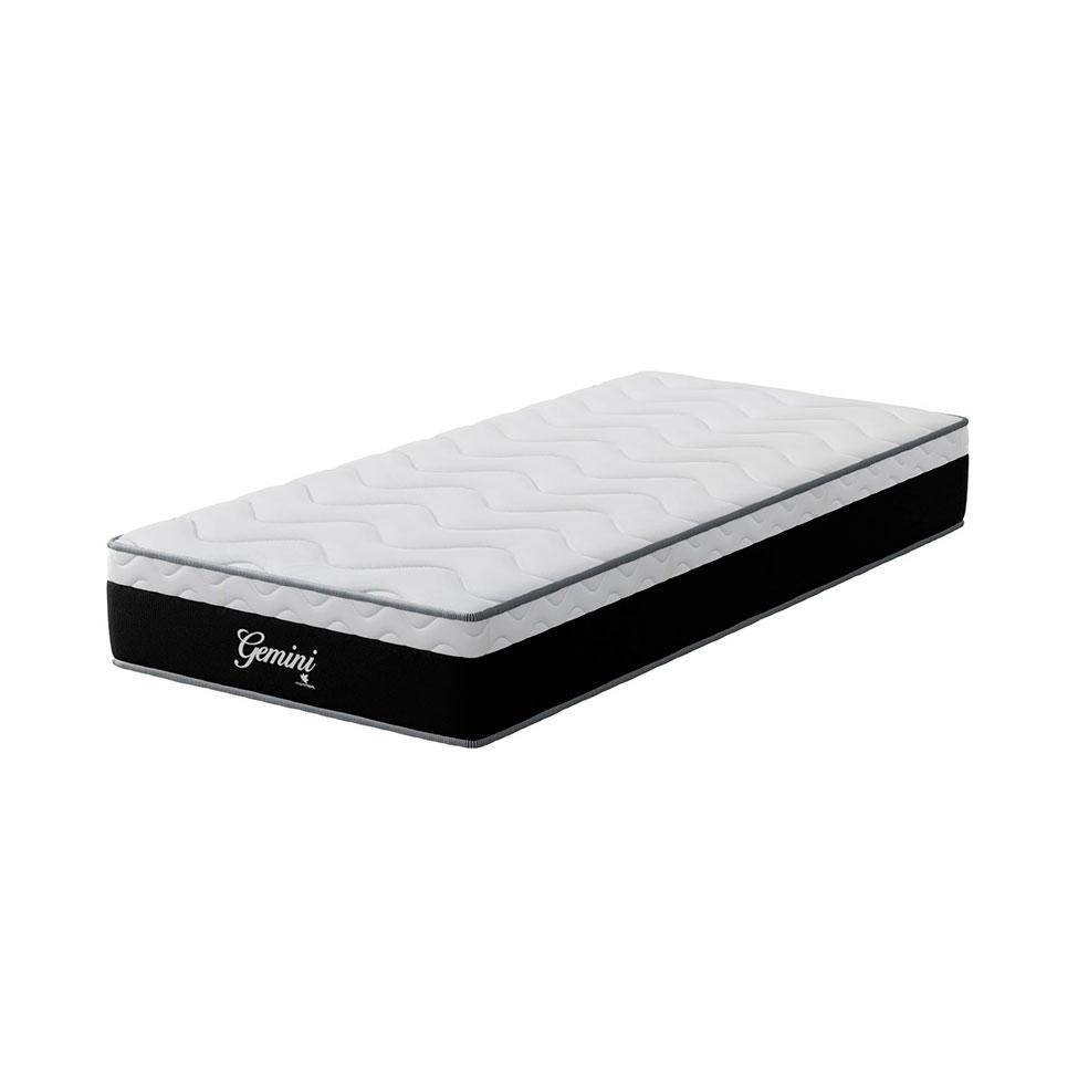 Colchão Solteiro Gemini Molas Ensacadas (26x78x188) Grafite e Branco em Oferta na Shopee
