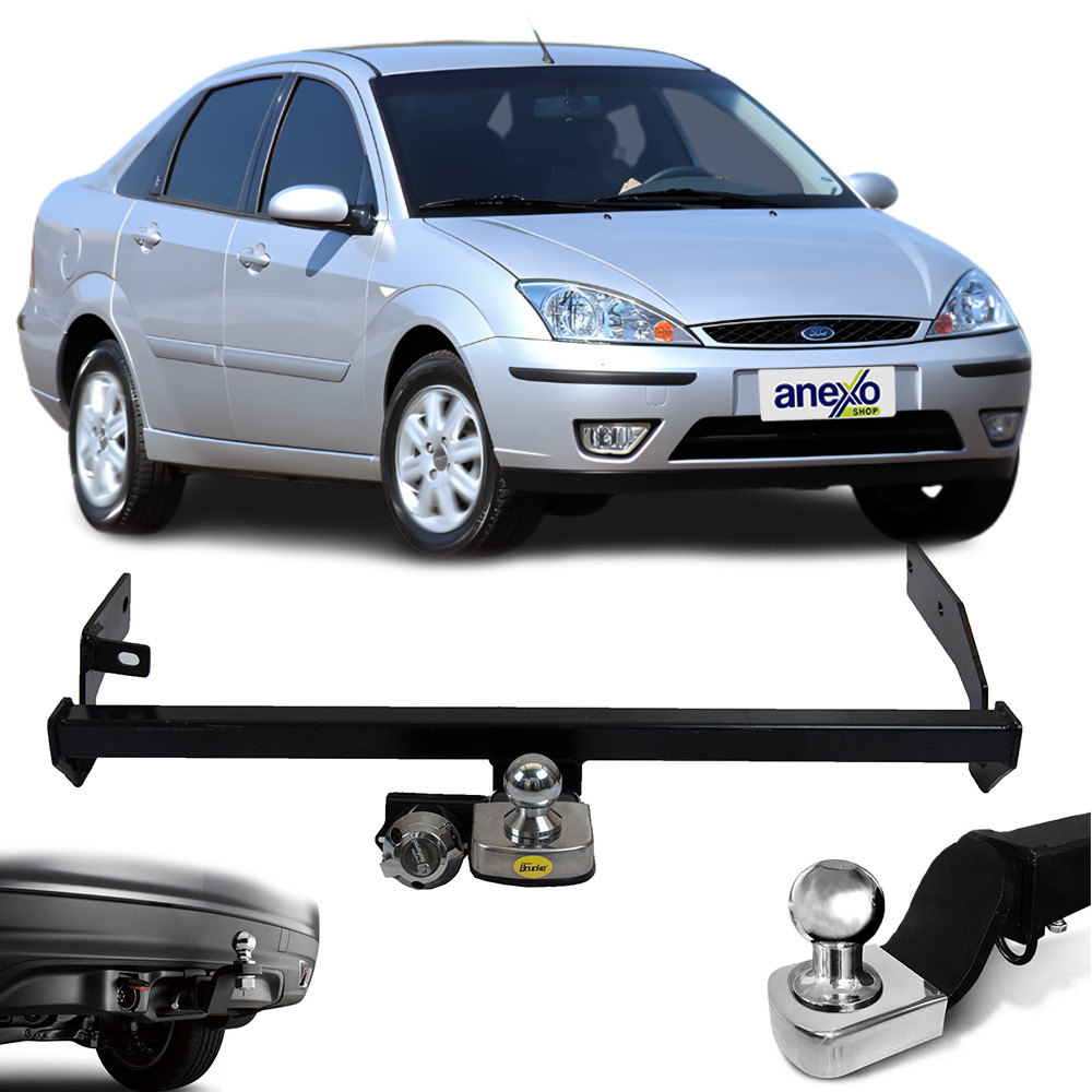 Engate Reboque Ford Focus 1998 a 2008 Brucke FO2007 Rabicho Tração 700kg Haste fixa