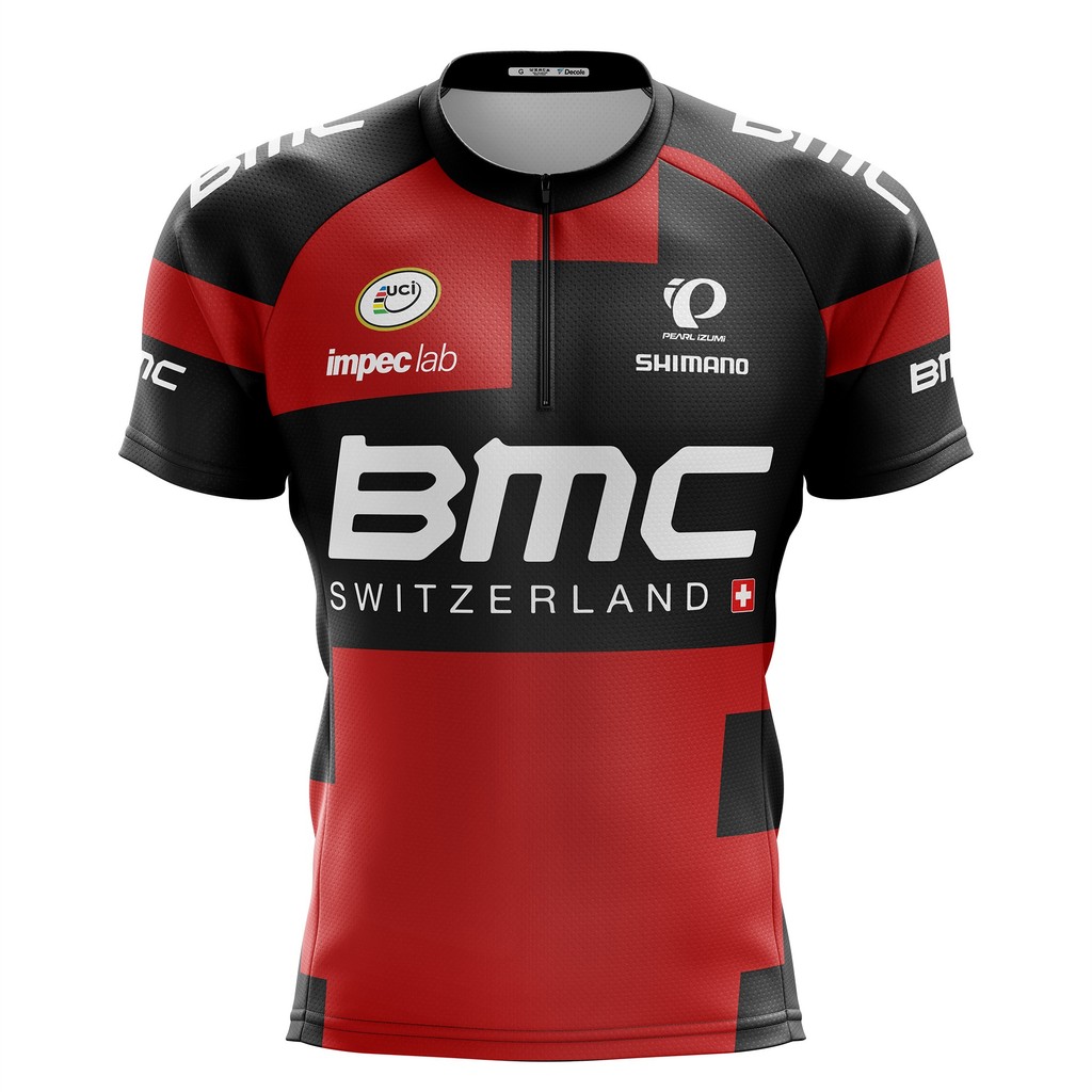 Camisa Infantil Kids Ciclismo Criança BMC Manga Curta Dryfit Proteção Uv