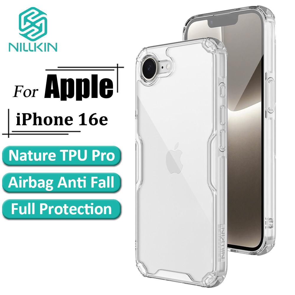 Nillkin Nature Pro Case Samsung Para iPhone 16e Capa Ultra Fina Luxo Macio TPU Transparente Airbag Traseira À Prova De C - Mobile & Gadgets