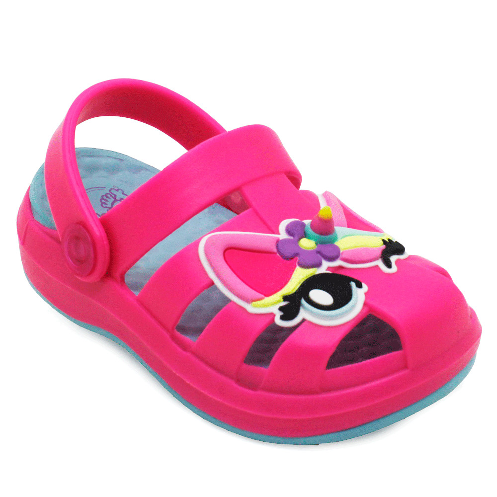 Sandália Infantil Plugt Pop Unicórnio 3D Pink Menina Ultraleve Confortável Antiderrapante Divertida em Oferta na Shopee