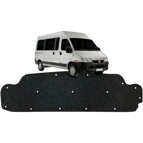Forro Manta de Capô Acústico Térmo Revestido do Ducato Boxer 2004 a 2017 Autocolante + Presilhas