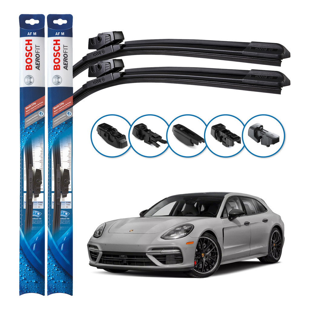 Par de Palhetas Limpador Parabrisa Multiclip Original Bosch Porsche Panamera Sport 2017 A 2021