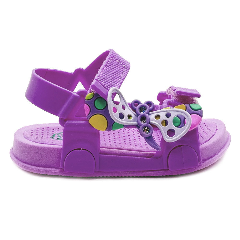Papete Sandália Infantil Meninas Confortável BoraBora Libélula Plugt - Violeta - Baby & Kids Fashion